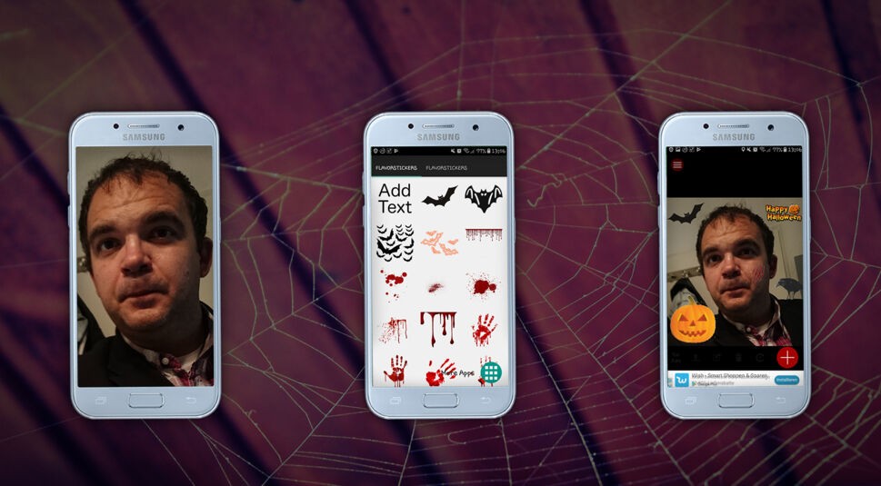 Bearbeitungsschritte hin zum fertigen Halloween-Foto