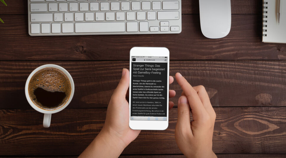  Im Lesemodus werden die Inhalte einer Webseite auf das Wesentliche reduziert.