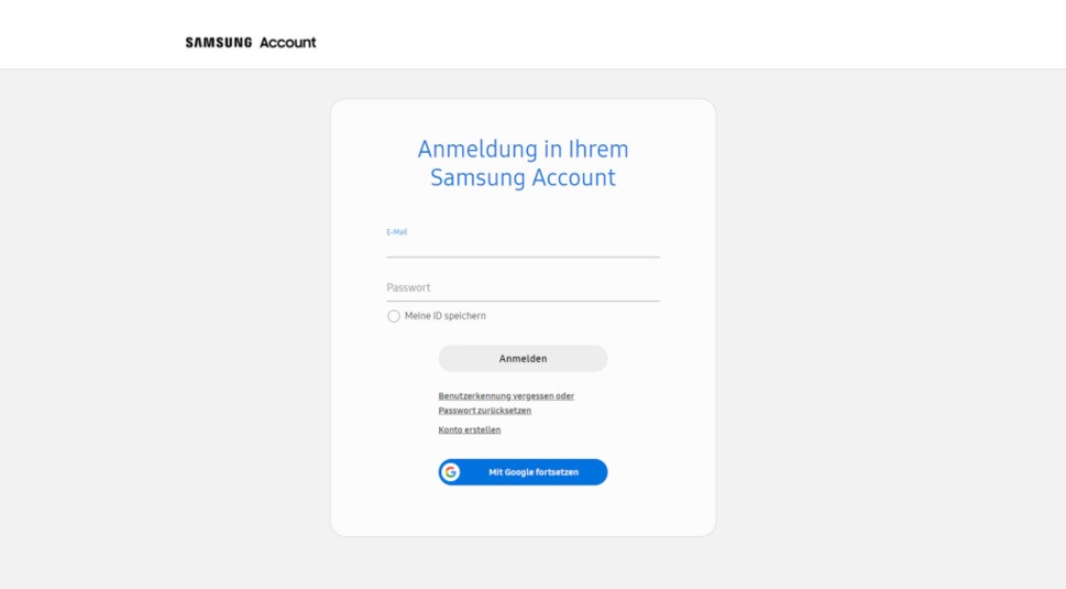 Samsung-Konto erstellen