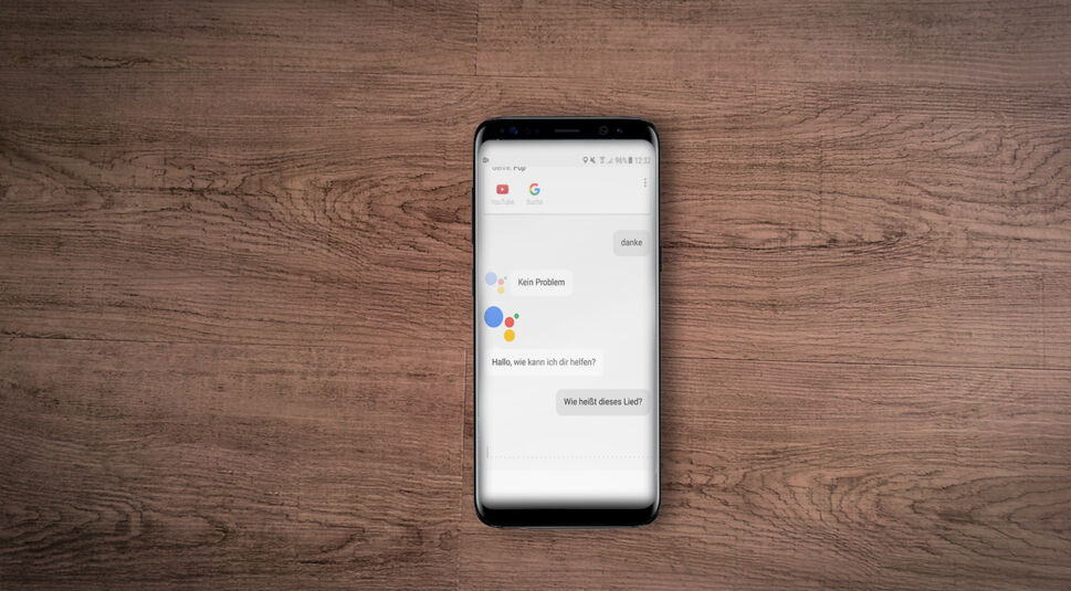 Google Assistant-Screenshot auf Samsung-Smartphone.