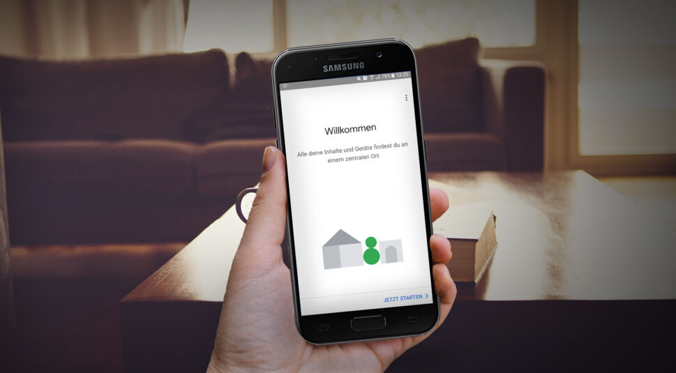 Screenshot der Google Home-App auf einem Samsung-Smartphone.
