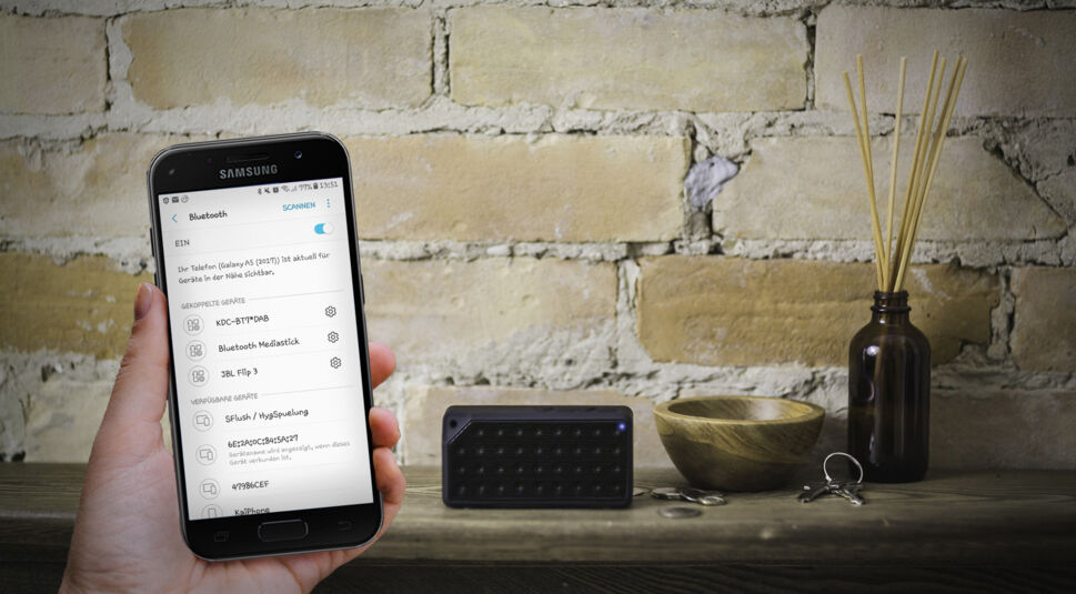 Screenshot der Bluetooth-Einstellungen auf einem Samsung Galaxy A5 (2017)