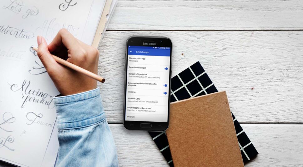 Android Messages auf einem Samsung-Smartphone.