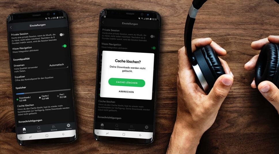 Den Cache der Spotify-App löschen.