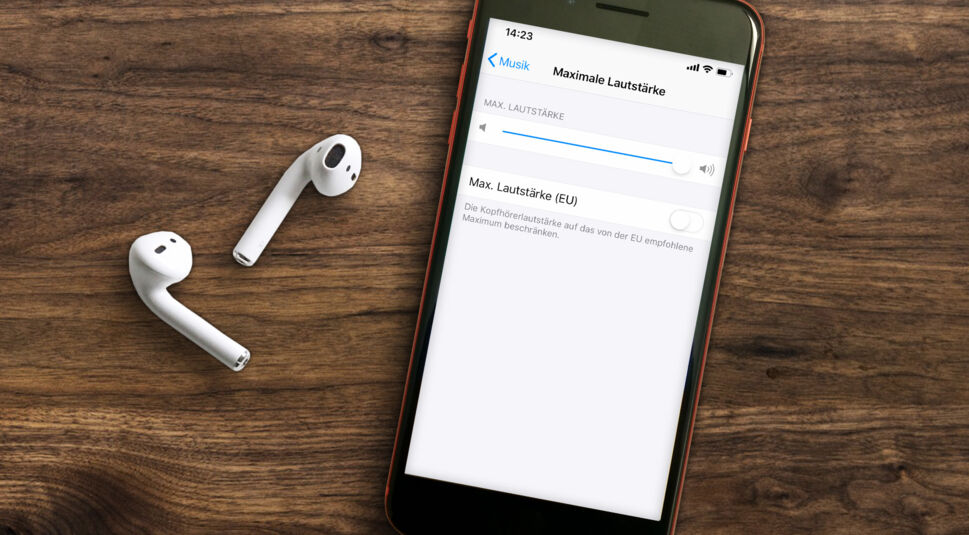 Am iPhone 8 Plus die maximale Lautstärke festlegen.