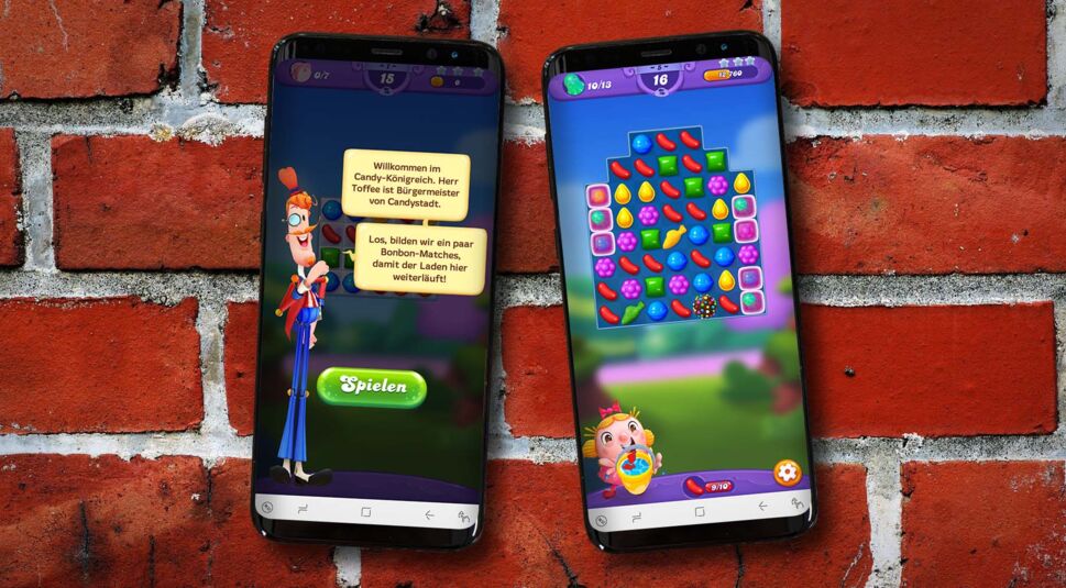 Candy Crush Friends Saga auf dem Android-Smartphone.