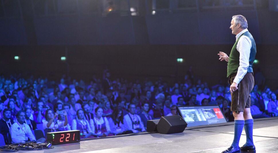 Vodafone CEO Hannes Ametsreiter auf der Bits & Pretzels