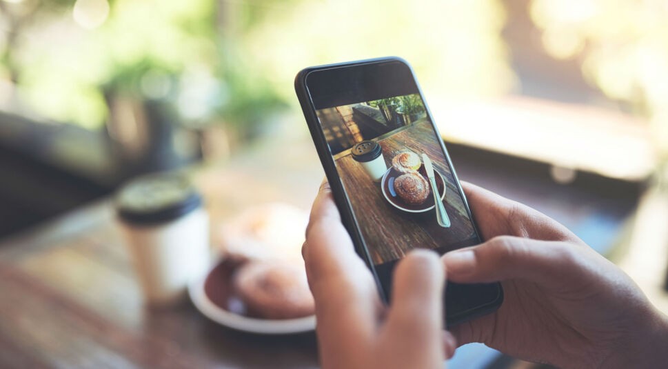 Mit dem iPhone eine Porträtaufnahme knipsen.