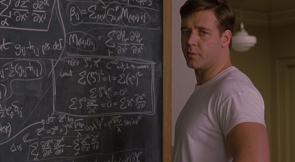 Russel Crowe als Genie John Forbes Nash Jr in A Beautiful Mind.