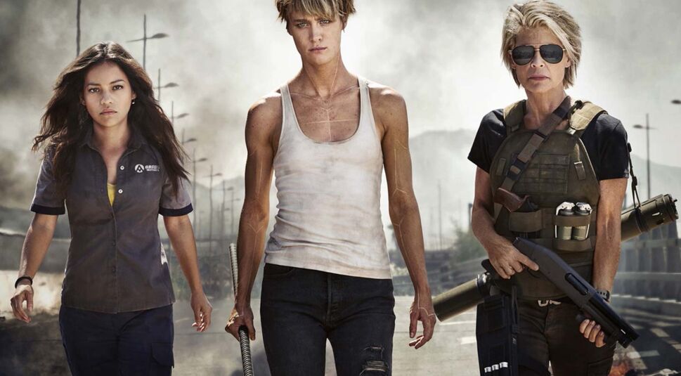 Linda Hamilton, Mackenzie Davis und Natalia Reyes in Terminator 6