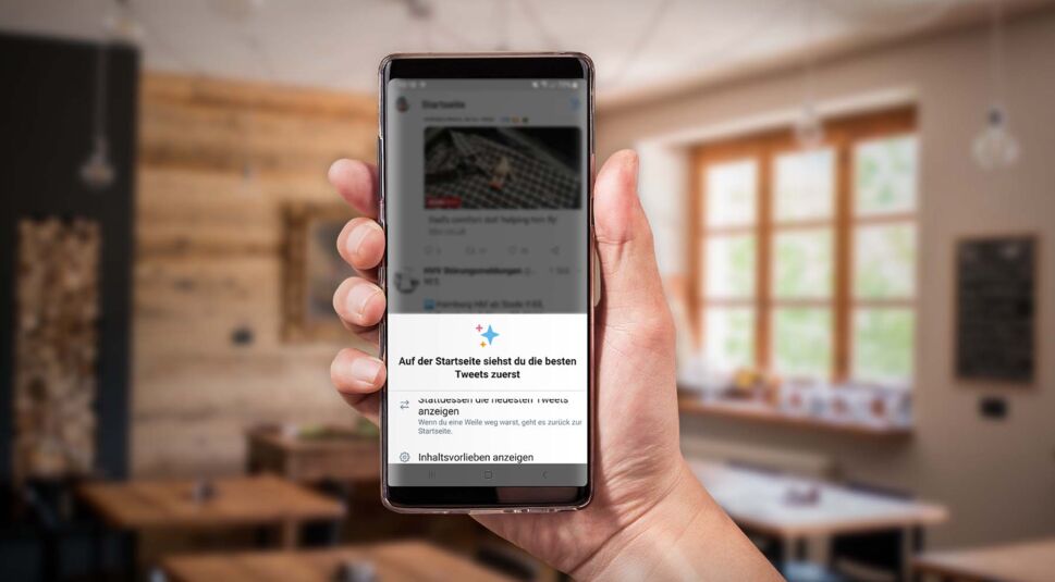 Die chronologische Timeline für das mobile Twitter aktivieren.