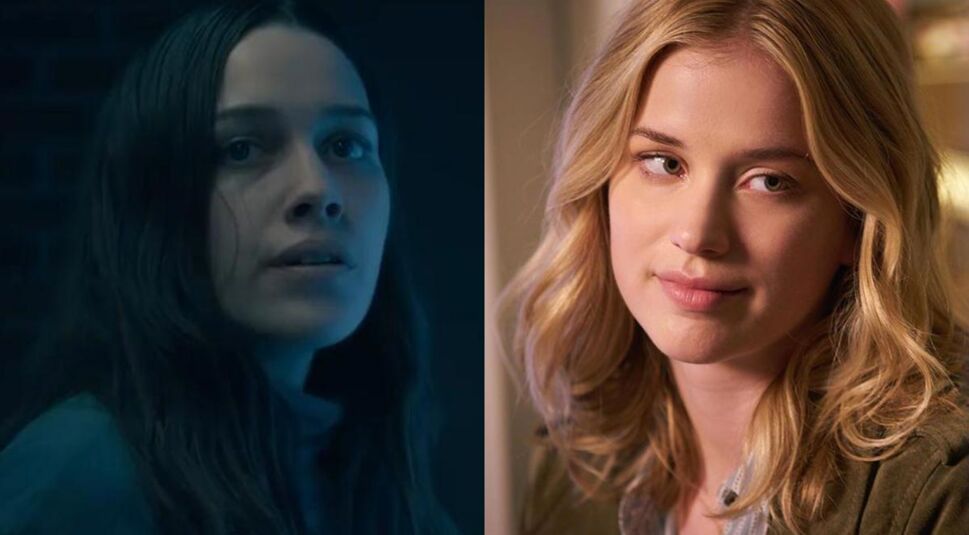 Victoria Pedretti in Spuk in Hill House und Elizabeth Lail in You