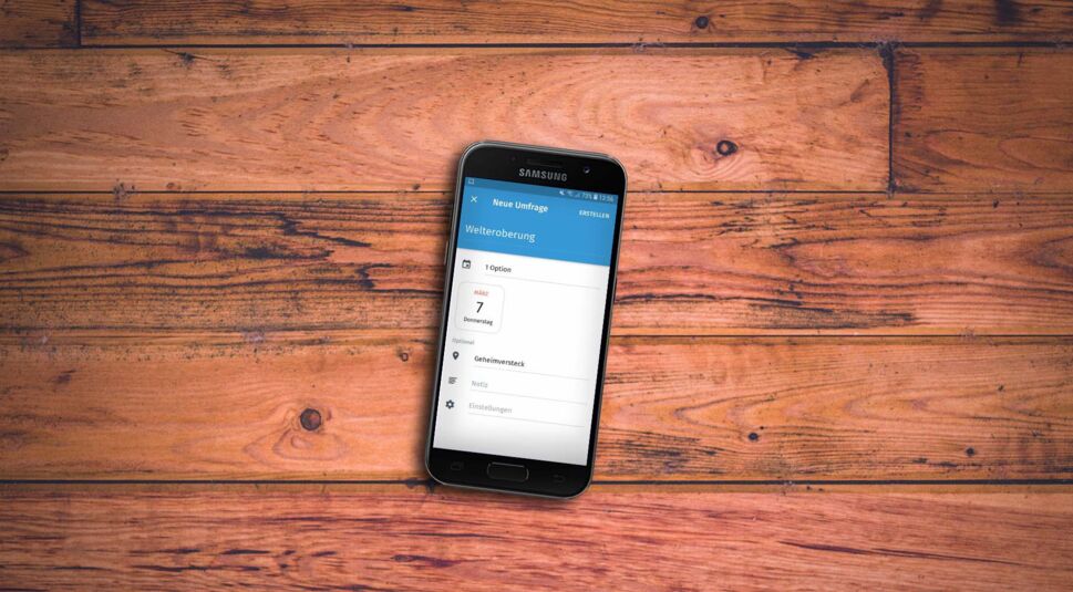 Doodle-Umfragen kannst Du per Browser oder App erstellen.