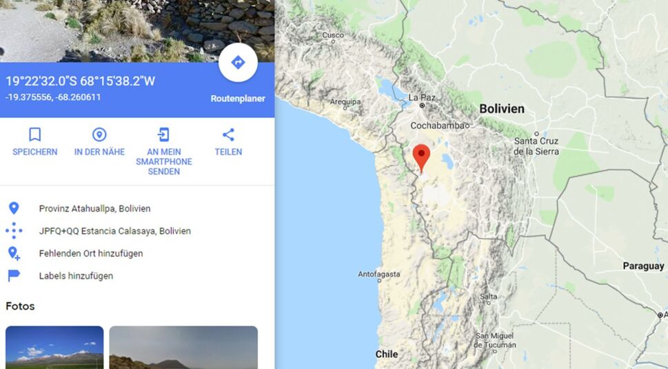  Hier könnte das Geld aus dem Triple Frontier-Raubzug wirklich liegen | © Google Maps