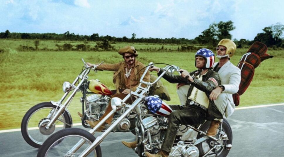 Peter Fonda, Jack Nicholson und Dennis Hopper in Easy Rider