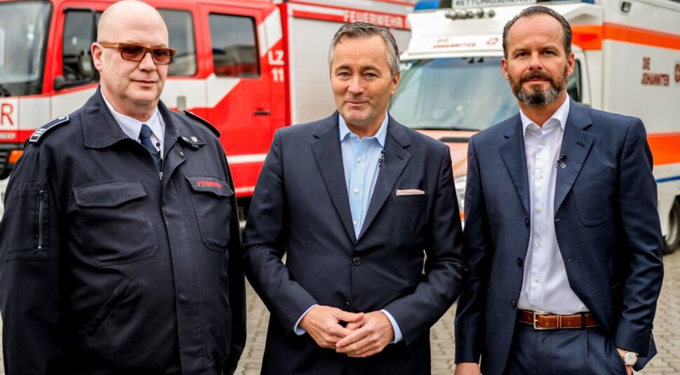 Elmar Eppels, Hannes Ametsreiter und Günter Huhle zum Start von EmergencyEye. © Vodafone
