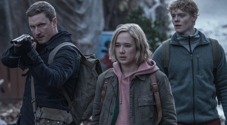 Alba August, Lucas Lyngaard Tønnesen und Mikkel Boe Folsgaard in The Rain