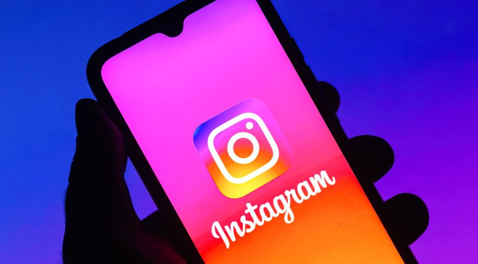 Instagram-Logo auf Smartphone.