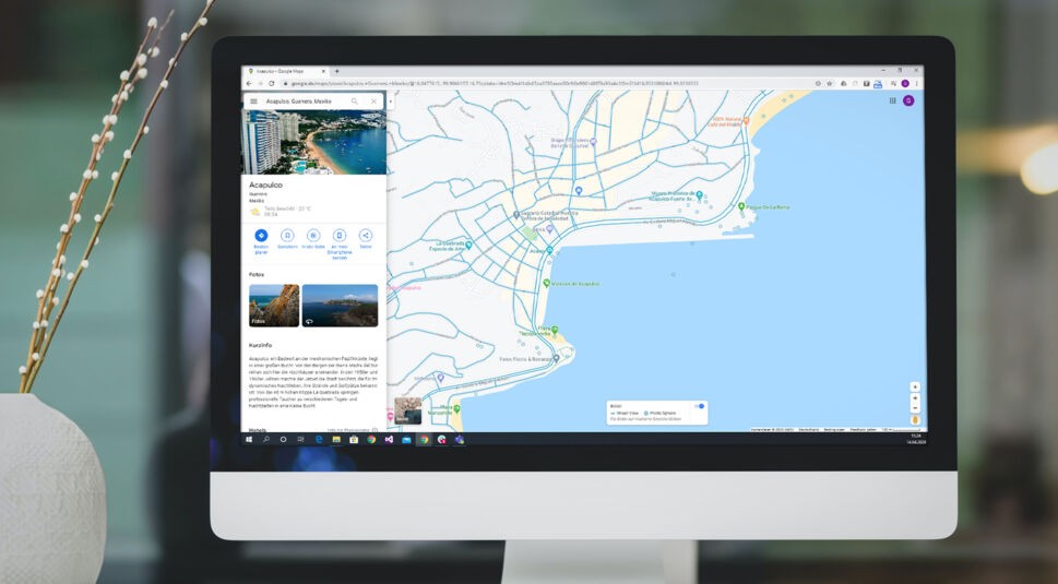 Screenshot der Street View Positionen in Google Maps Acapulco Mexiko