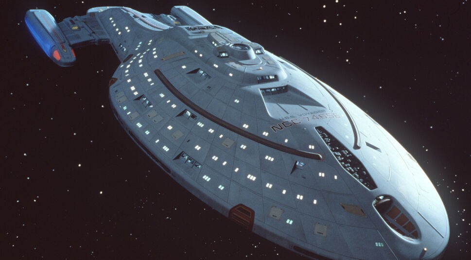 Die Voyager aus der Star-Trek-Serie „Raumschiff Voyager”.