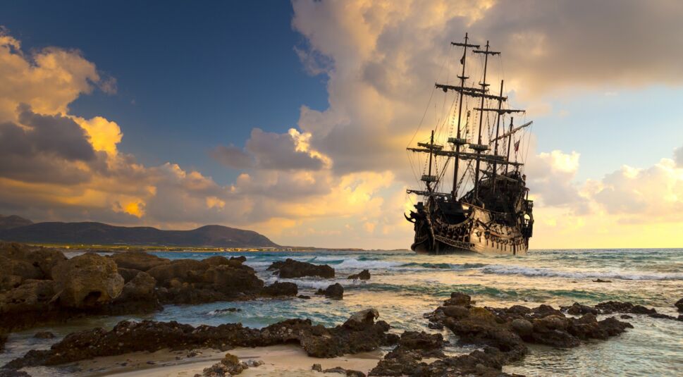 Piratenschiff wie am Drehort vor der australischen Ostküste