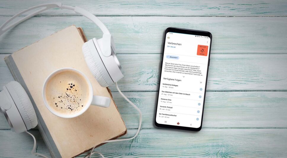 Den Podcast „Verbrechen” mit Google Podcasts am Samsung Galaxy S9+ hören.