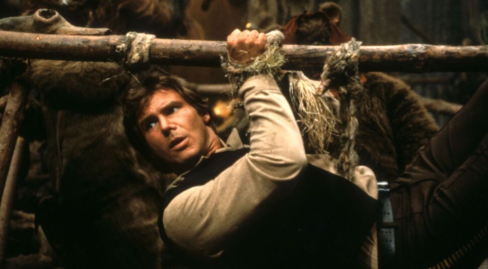 Han Solo bei den Ewoks in „Star Wars: Die Rückkehr der Jedi-Ritter”.
