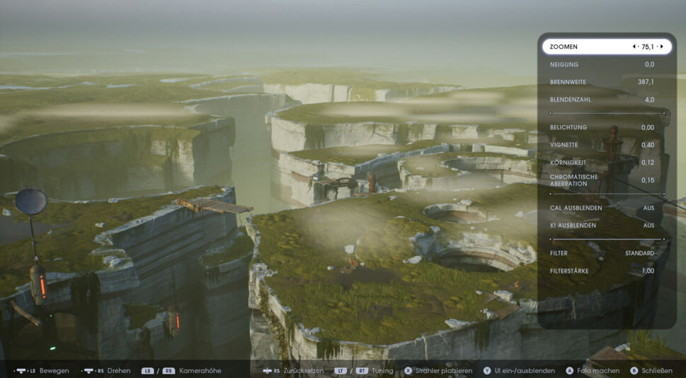  Der Kamera-Modus erlaubt auch Aufnahmen aus luftigen Höhen.