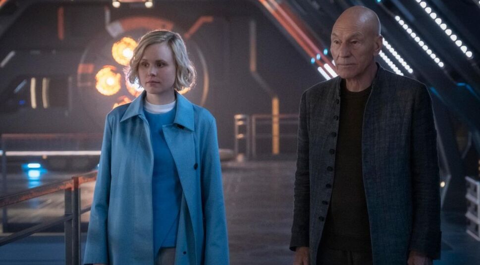 Patrick Stewart und Alison Pill