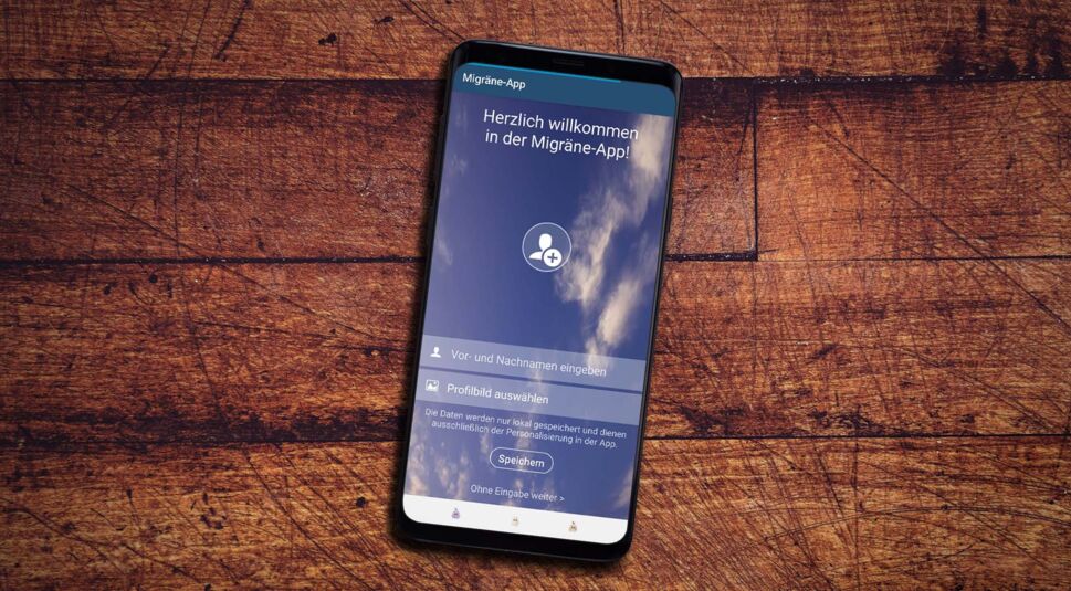 Die Migräne-App auf dem Samsung Galaxy S9+.