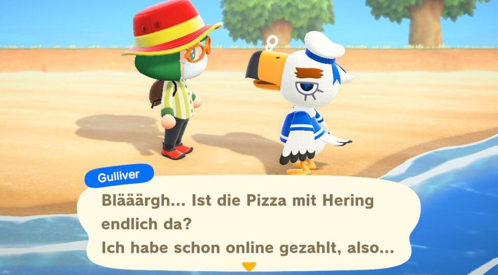 Gulliver in Animal Crossing: New Horizons treffen.