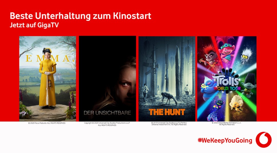 Filme zum Kinostart auf GigaTV