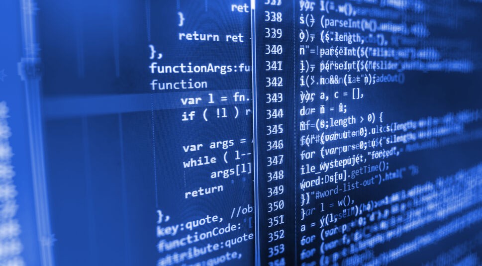 Der Quellcode eines Computerprogramms.