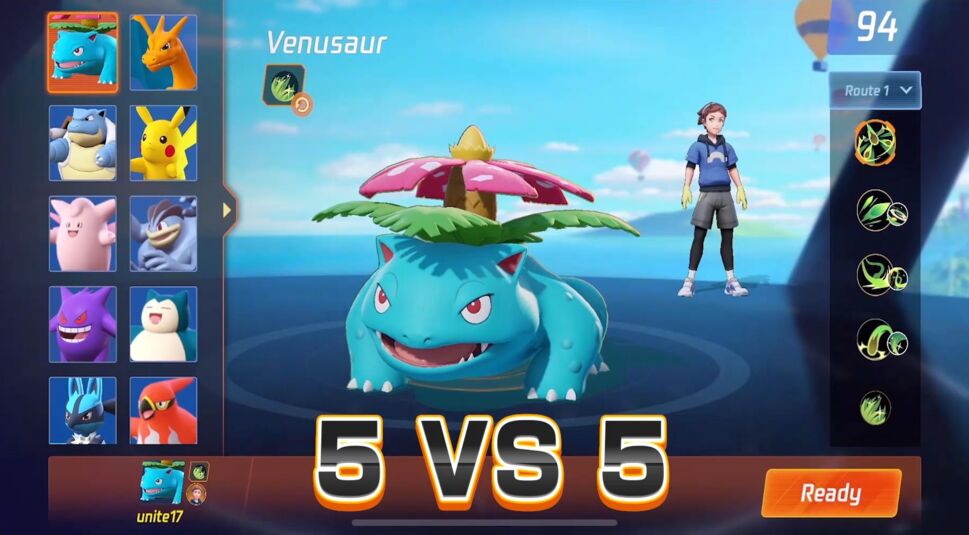 Screenshot von Pokémon Unite