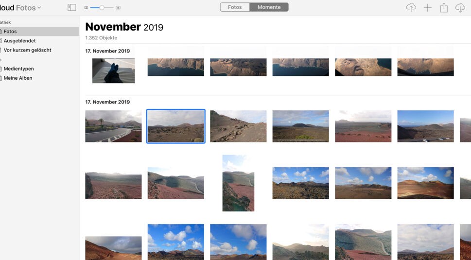 iCloud-Fotos über icloud.com herunterladen