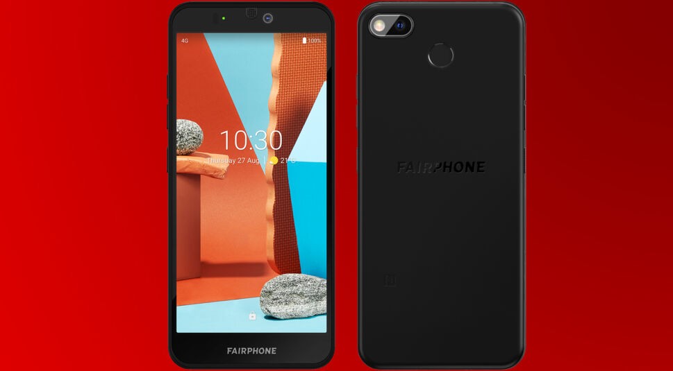 Die Vorder- und Rückseite des neuen Fairphone 3+.