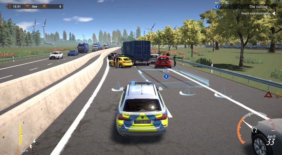 Game-Screenshot aus dem Spiel: "Autobahnpolizei-Simulator 2"