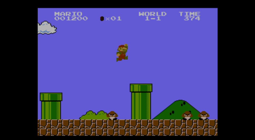 Screenshot aus dem Spiel „Super Mario Bros.“
