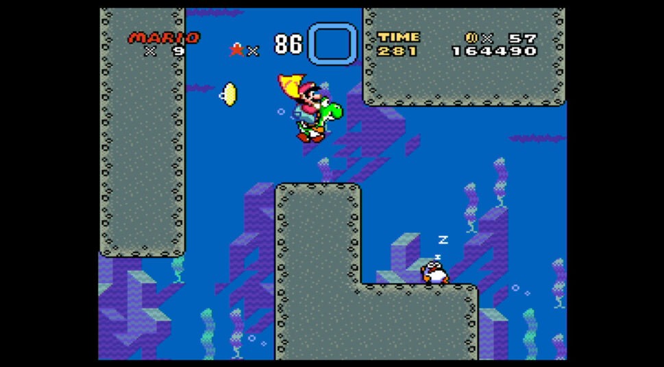 Screenshot aus dem Spiel „Super Mario World”