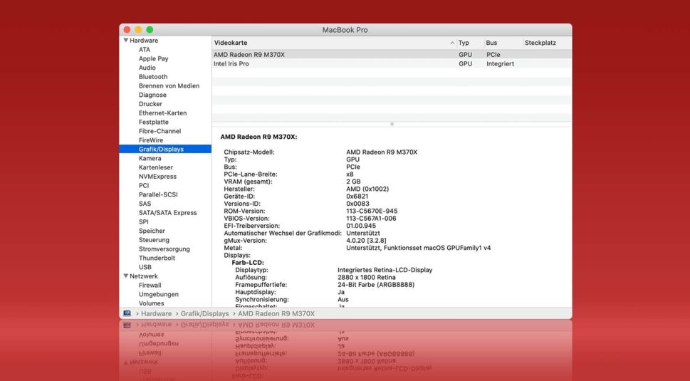Mac Grafikkarte im Systembericht einsehen