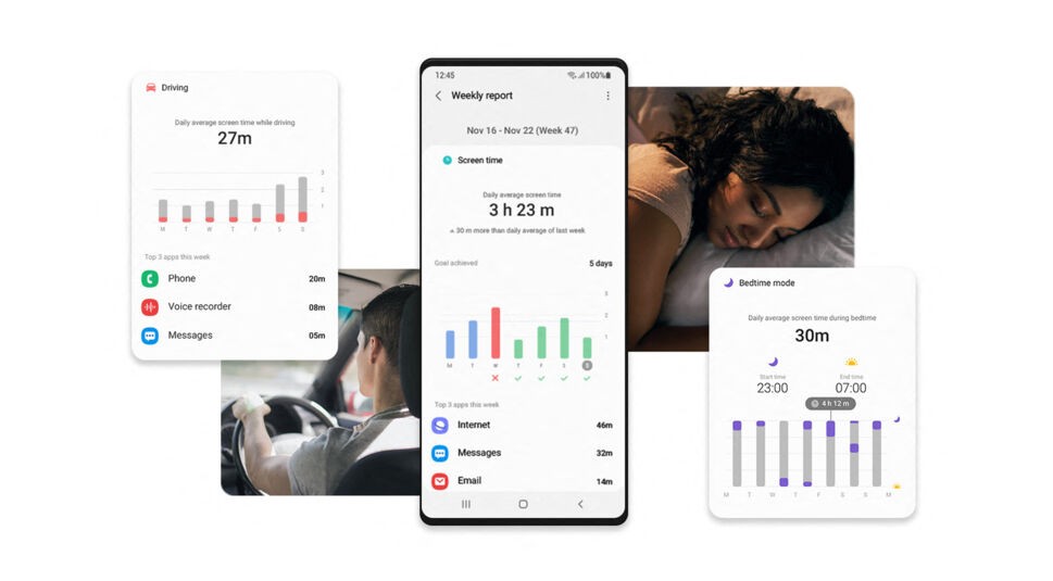 One UI 3.0 mit Informationen zur Smartphone-Nutzung