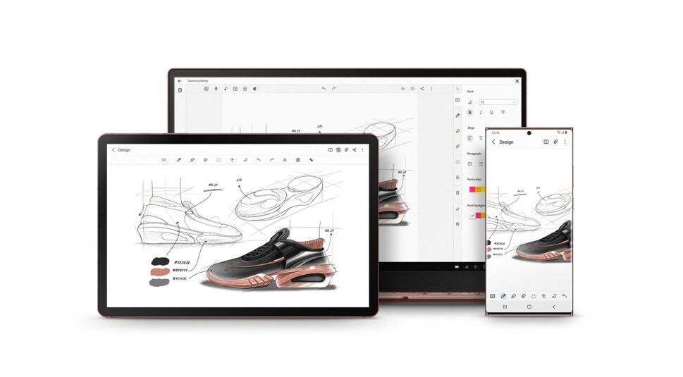 Arbeiten auf verschiedenen Galaxy-Geräten