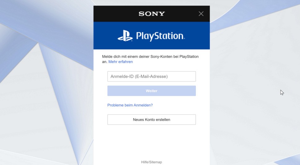  Das Konto für die PS5 erstellst Du in wenigen Schritten im Browser. - Bild: Eigenkreation/Sony