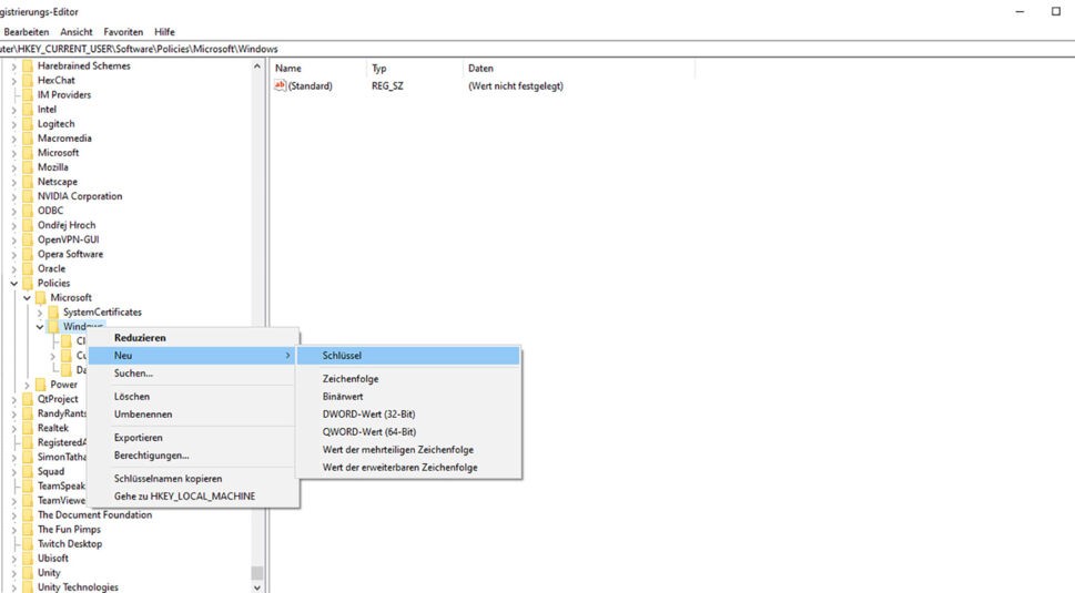 Bing-Suche unter Windows 10 deaktivieren