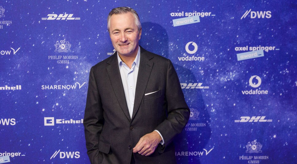 Vodafone Deutschland CEO Hannes Ametsreiter beim Axel Springer Award 2020.