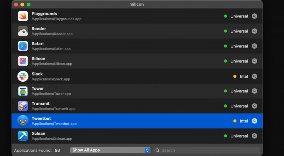 Silicon zeigt, welche Apps kompatibel sind