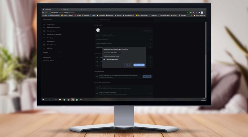 Screenshot der Google-Chrome-Einstellungen auf PC.