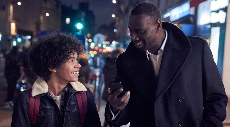 Omar sy und Etan Simon in Lupin