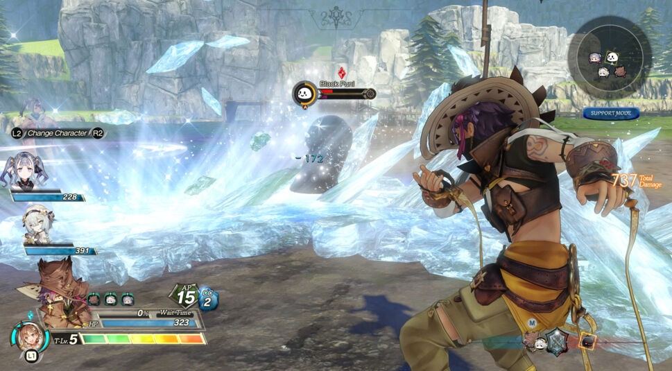 Ein Kampf im Spiel "Atelier Ryza 2".