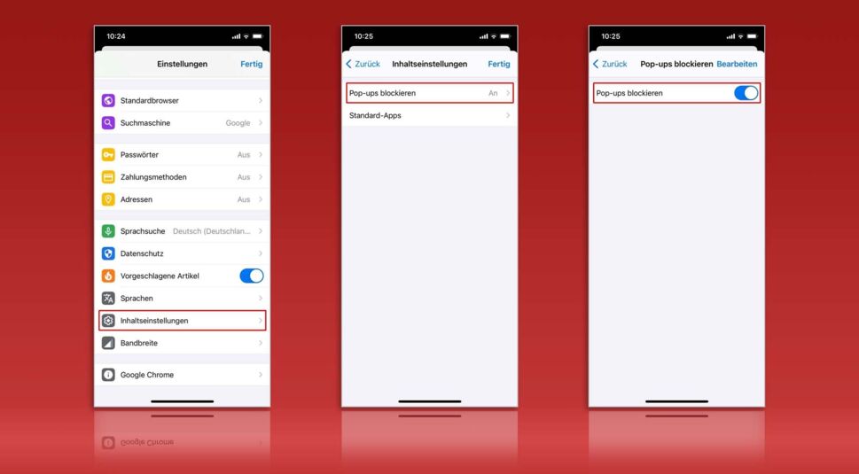 Chrome-Benachrichtigungen unter iOS deaktivieren